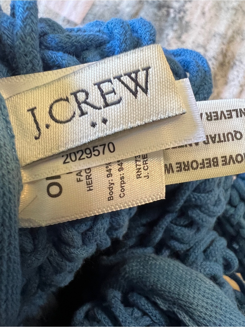 J. Crew Blue Crochet Beach Tote - Picture 5 of 11
